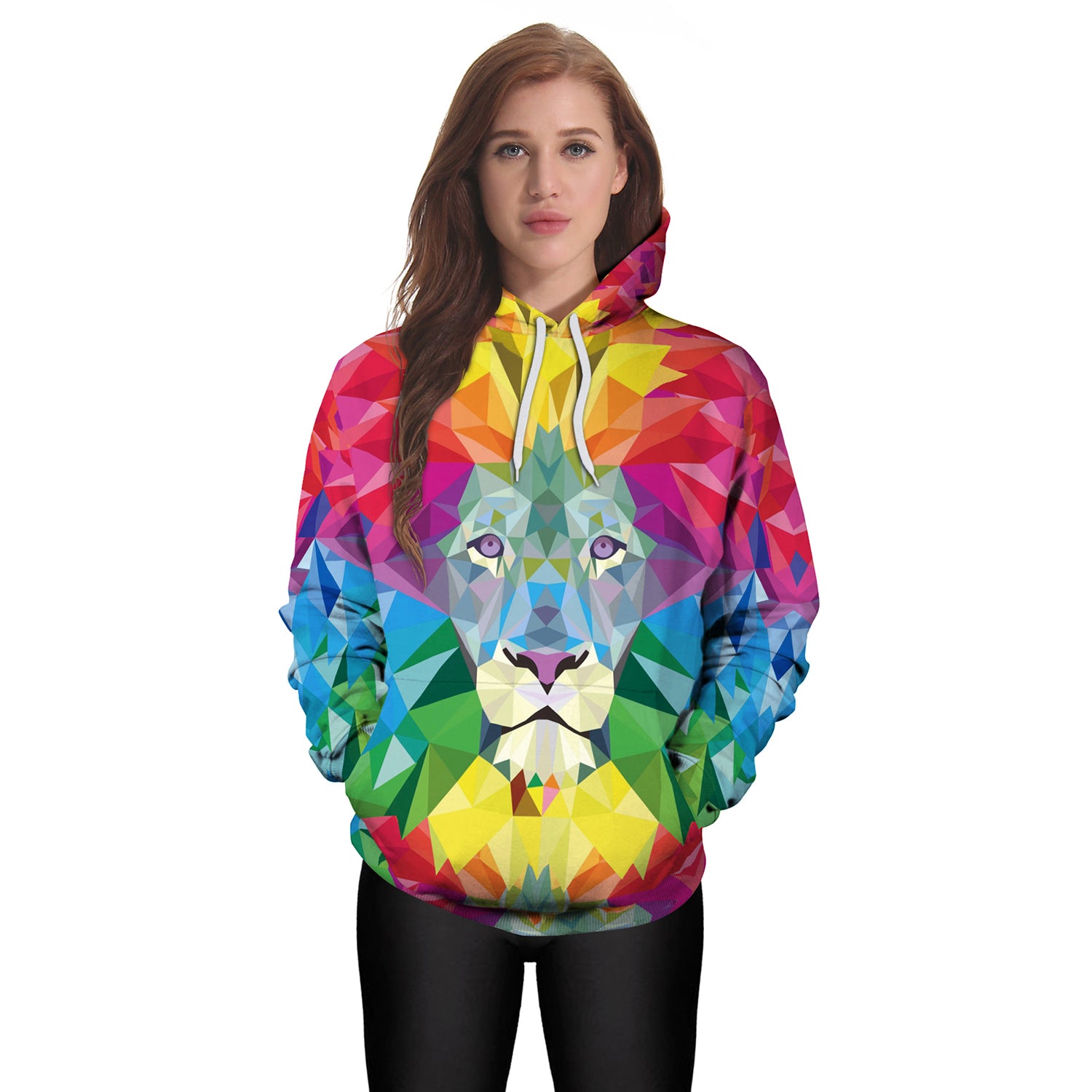 Colorful Lion Hoodie 3D Printed
